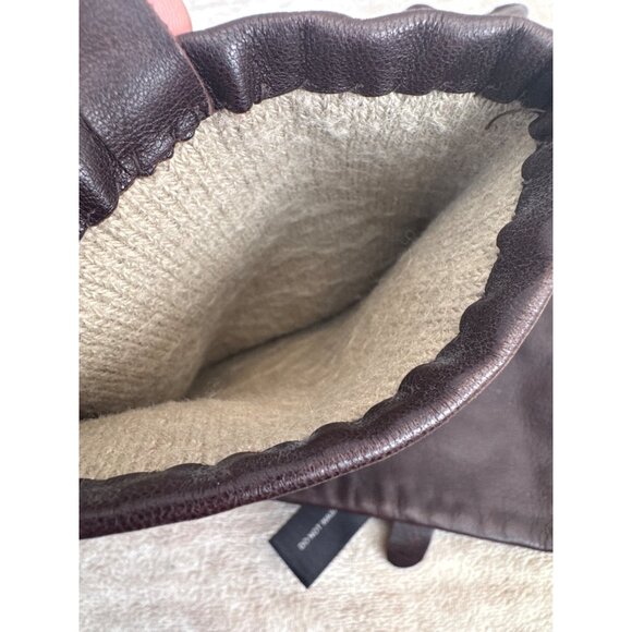 Mixit Women's Leather Gloves Size 7/12 Chocolate Brown - Picture 6 of 8